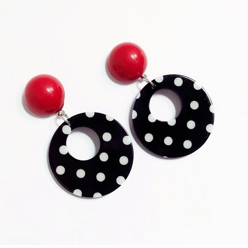 New Red, White and Black earrings